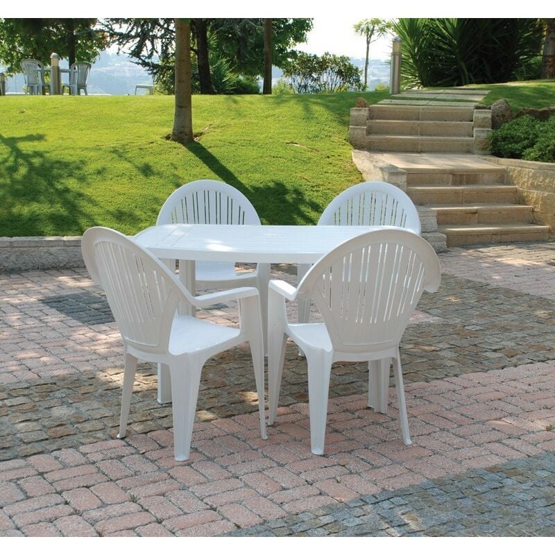 

Sillón VITO, monoblock, apilable, blanco