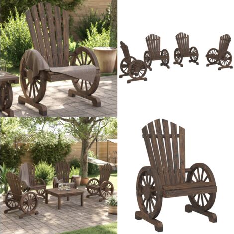 Sillones de jardín Adirondack 4 uds madera maciza de abeto - Sillas de jardín Adirondack - Sillas de jardín de madera