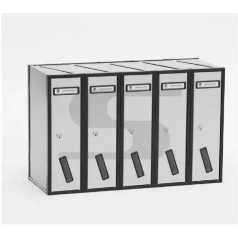 Silmec Casellario Vert 5P alluminio Silver 31-505