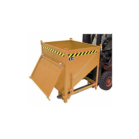 Silo  capacidad 0,75 m³  con trampilla frontal  amarillo