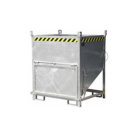 Silo  capacidad 1 m³  con trampilla frontal  galvanizado al