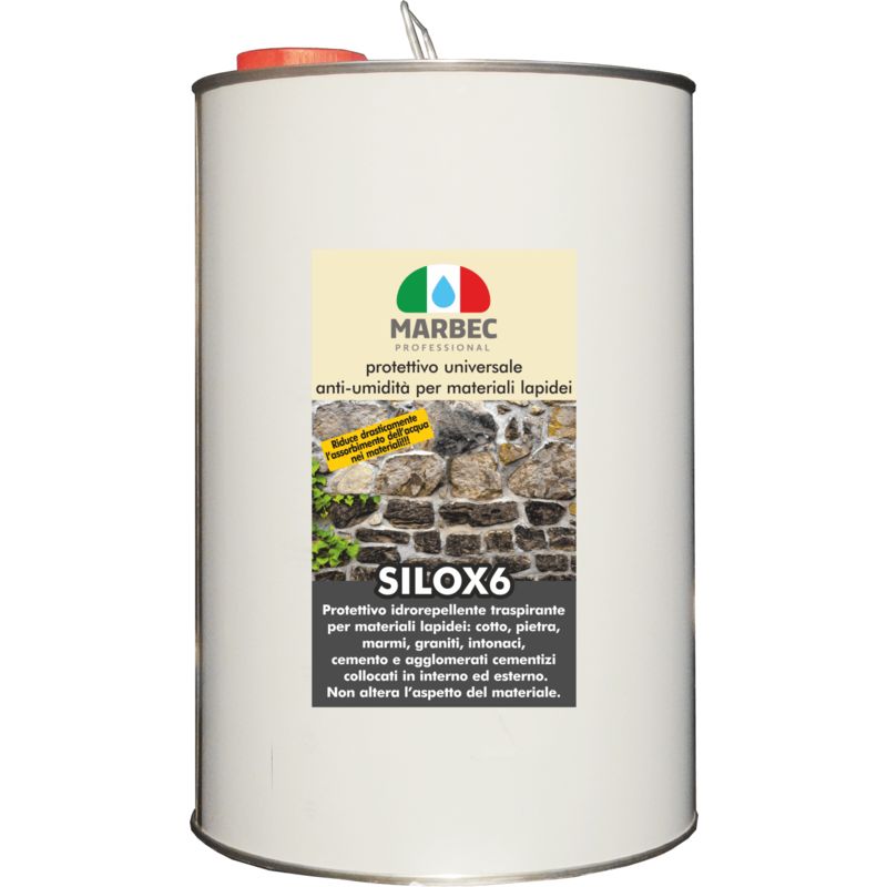 SILOX6 5LT | Protettivo universale anti-umidità per materiali lapidei