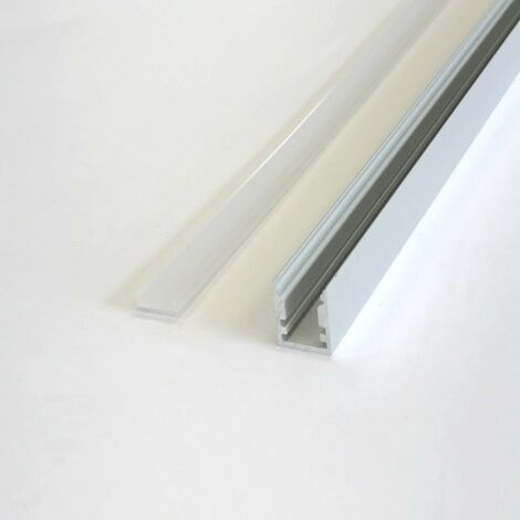 Silumen – Profilé aluminium pour bandeau LED – Cache blanc opaque – Longueur 1 m – Diffusion uniforme de la lumière – Pour installation facile