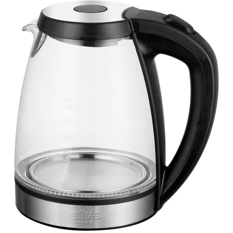 Silva Schneider - Silva Homeline kl-g 1701 Bouilloire sans fil, protection contre la surchauffe verre, acier inoxydable Contenance: 1.7 l