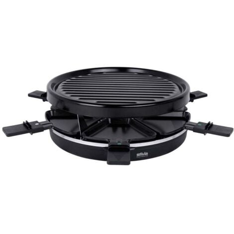 Silva Homeline PK-R 066 Appareil à raclette revêtement anti-adhésif, protection contre la surchauffe, 6 poêlons, voyant