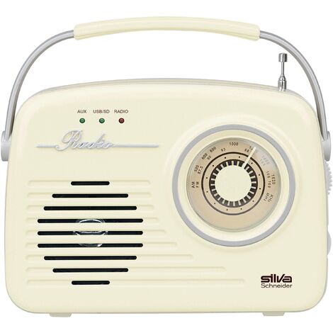 Silva Schneider Mono 1965 Radio portative FM AUX, USB rechargeable beige Q144222