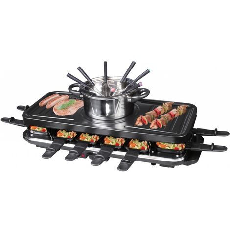 Silva Schneider PK-RF120 Raclette/Fondue 12 Pfännchen, 1600 Watt,