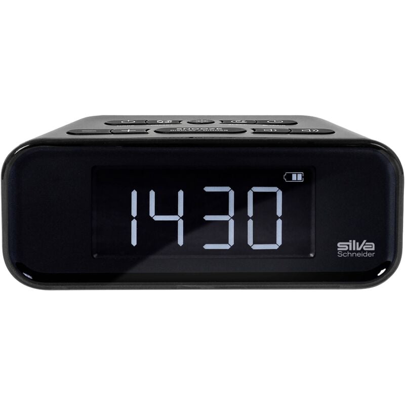 Ur 4200 bt Radio-réveil fm fm, Bluetooth fonction réveil, fonction de charge de la batterie, rechargeable noir A759222 - Silva Schneider