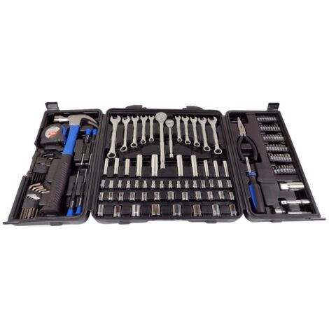 Silver Boîte à outils 140 pièces robuste acier
