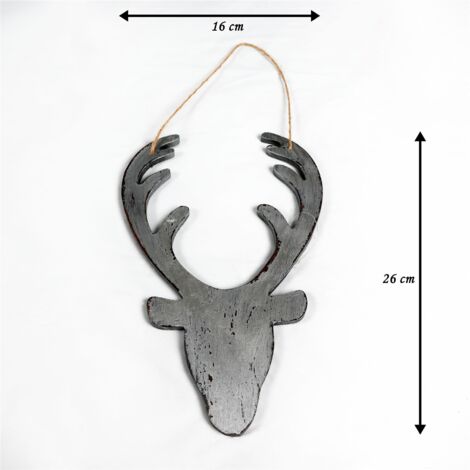 Silver deer head hanging decorations