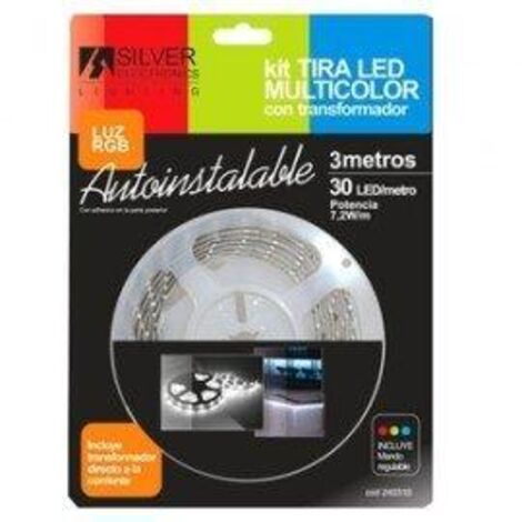 Silver Electronics 240310 Striscia LED RGB 3 metri bianca