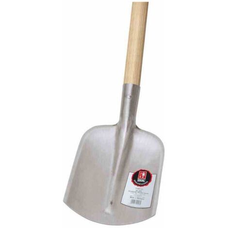 SILVER Emsländer Sandschaufel, silber poliert, Größe 00, Dülle 1/2 gehoben, 100 cm Eschen-T-Stiel