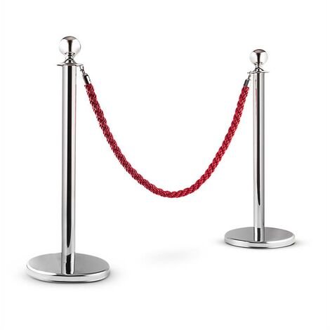 Silver Gate Poteaux de guidage 2 poteaux 1 argenté/rouge - Argent - Argent
