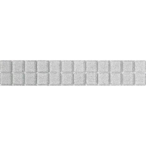 main image of "Silver Glitter Glass Mosaic Wall Tiles Strips Border Strip Bathroom Bath MB0073"