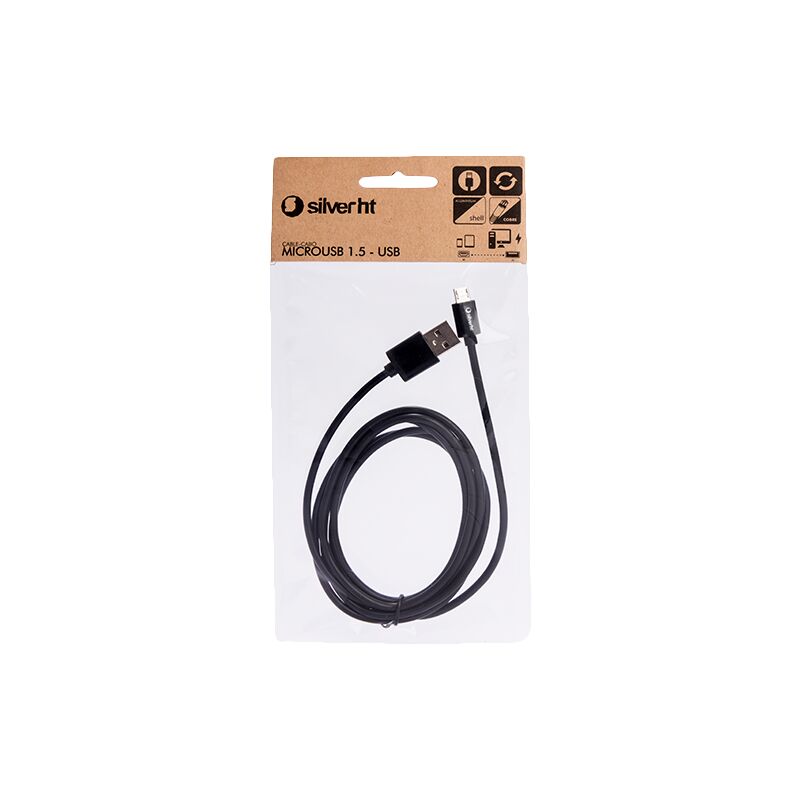 

Cable MicroUSB Basic negro - Silver Ht