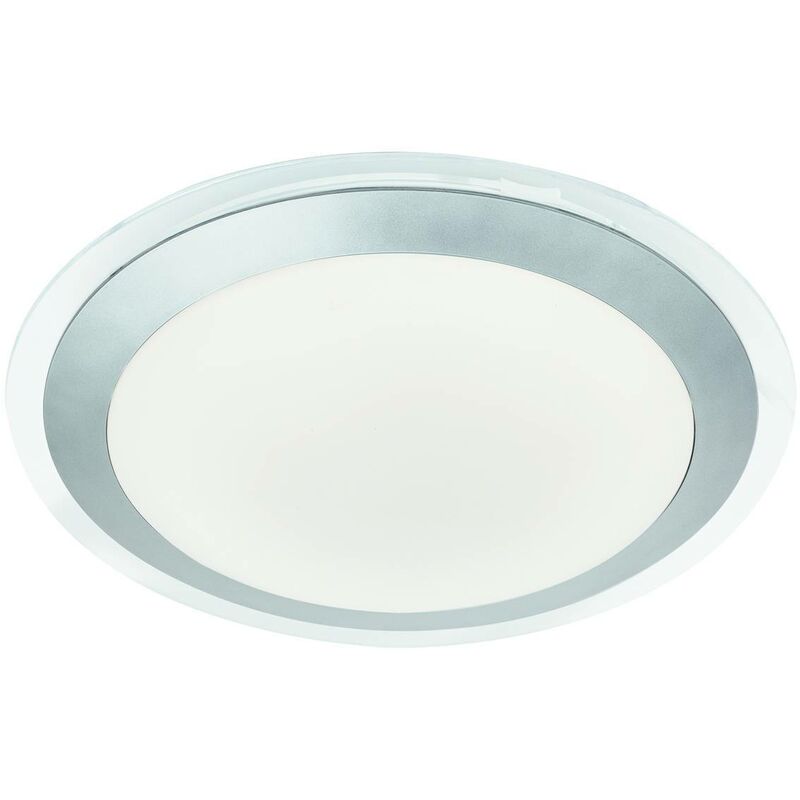 Searchlight Bathroom Flush - LED Bathroom Ceiling Flush Light Silver IP44