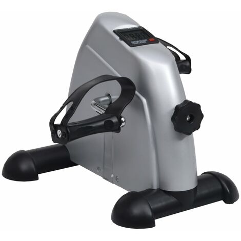 Silver Mini Exercise Bike with Plastic Flywheel - Silver