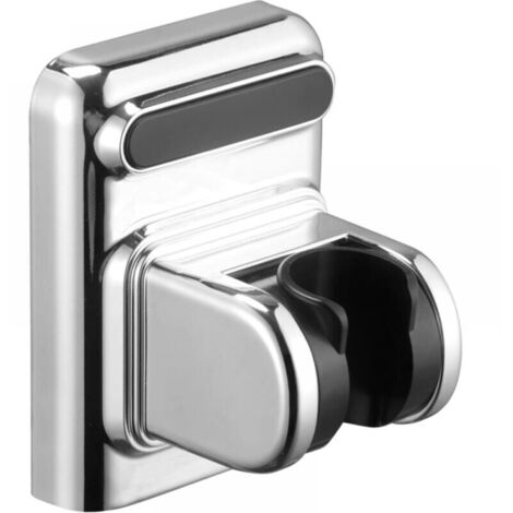 Silver Shower Head Holder, Adjustable and Swivel Shower Head Holder with Powerful Suction Cup