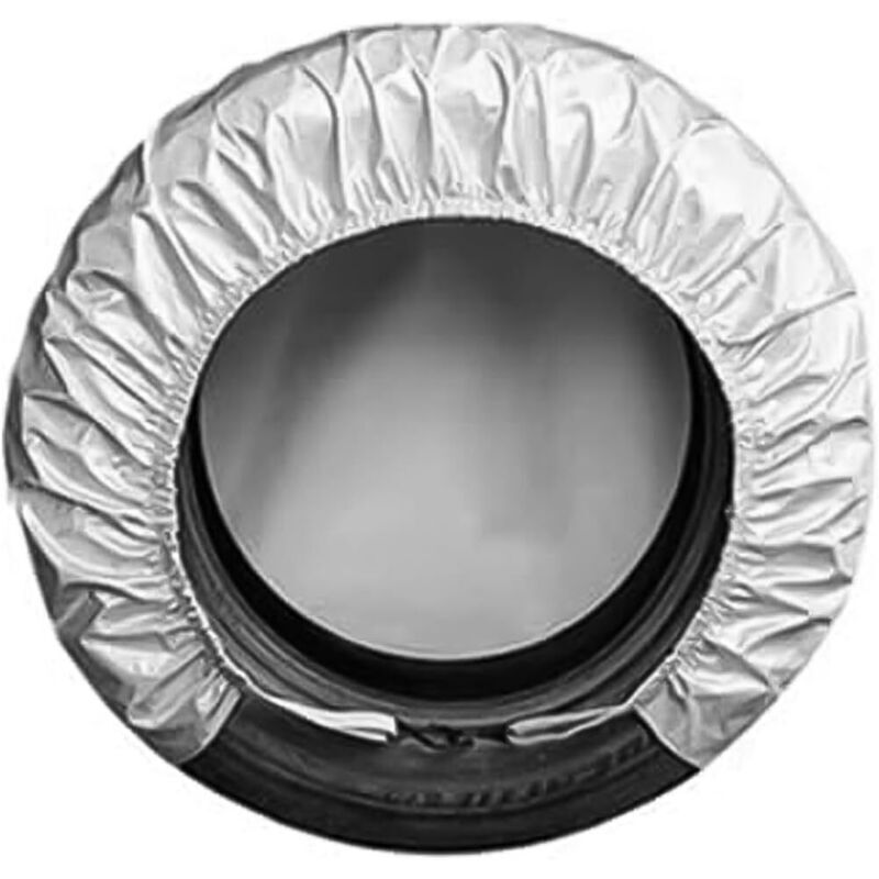 Silver Tire Cover 27-29 inch Wheel Tire Protector Cover Waterproof UV Sun Protection Suitable for Trailer RV SUV Truck Vehicle Tire