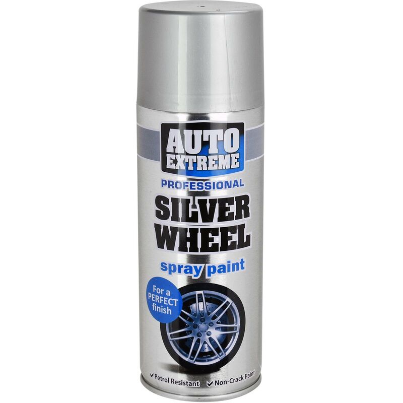 1x Silver Wheel Aerosol Spray Cans 400ml Car Auto Extreme Spray Paint Car Alloy