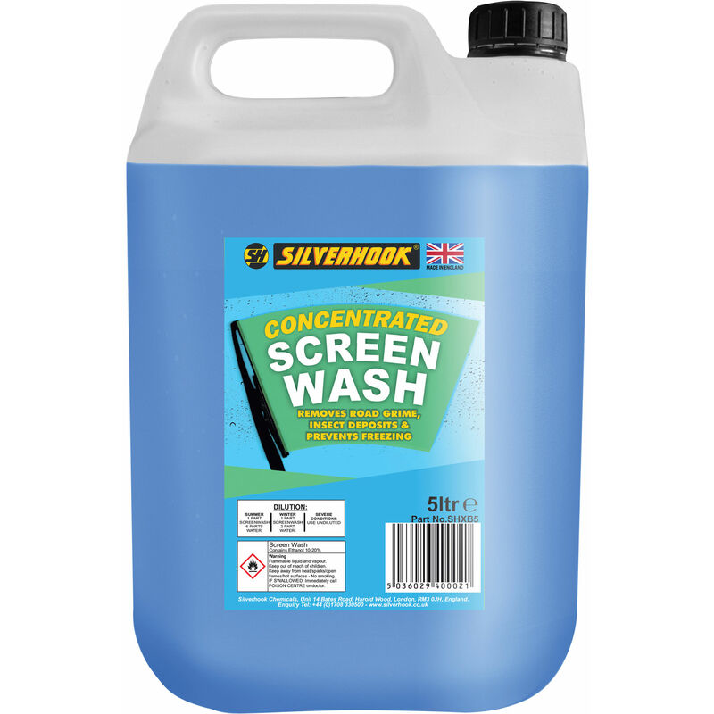 Silverhook SHXB5 Concentrated All Seasons Screen Wash 5 litre