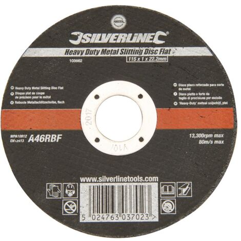 Silverline 103662 Disco daTaglio per metallo, Pro/piatto