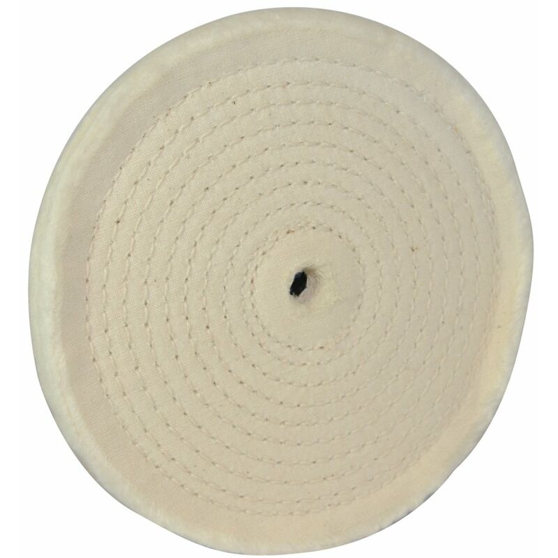 Image of 105888, Disco di lucidatura in cotone a forma di spirale, Smerigliatrice da banco - Silverline