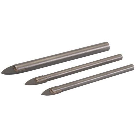 Silverline 217584 Set di Punte per Vetro/Piastrelle, 3 PCE, Set