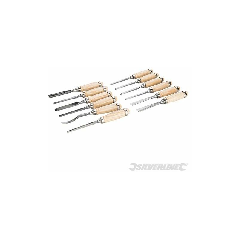Silverline Wood Carving Set 12pce 200mm 250241