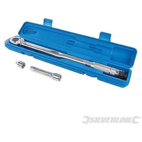 SILVERLINE 3/8"" TORQUE WRENCH CV STEEL RATCHET GARAGE TOOL 20-110NM 962219