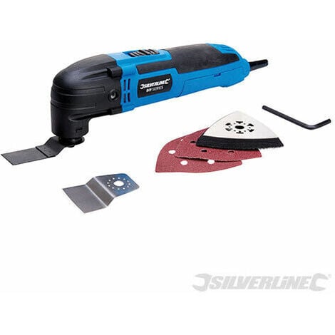 SILVERLINE 300W MULTI TOOL FUNCTION OSCILLATING SANDER CUTTER GRINDER 430787