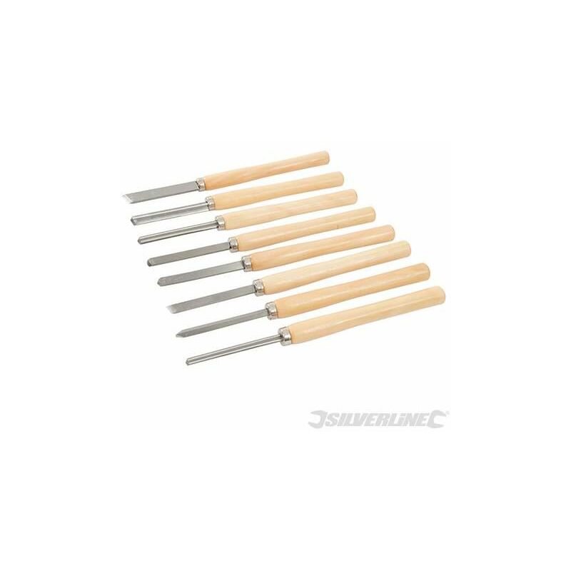 Silverline - Wood Turning Chisel Set 8pce 303159