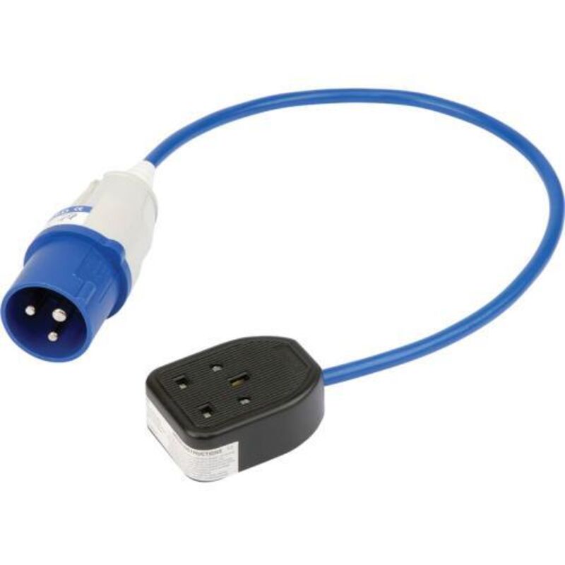 Silverline 341082 16A13A Fly Lead Converter 16A plug to 13A socket