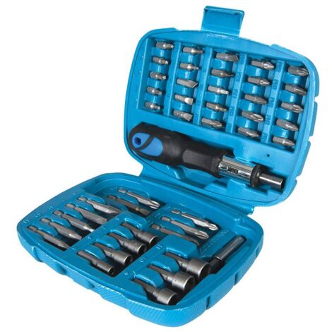 Silverline 427611 - Set chiavi a tubo, inserti e bussole, 45 pezzi
