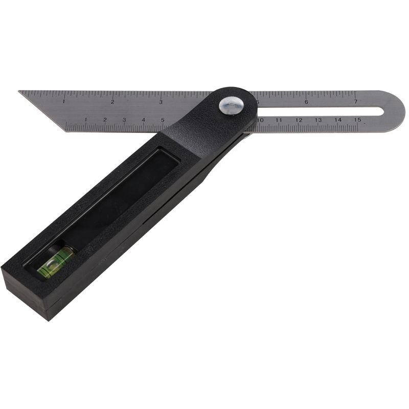 Silverline - fausse équerre à coulisse avec niveau à bulle 200 mm 460000