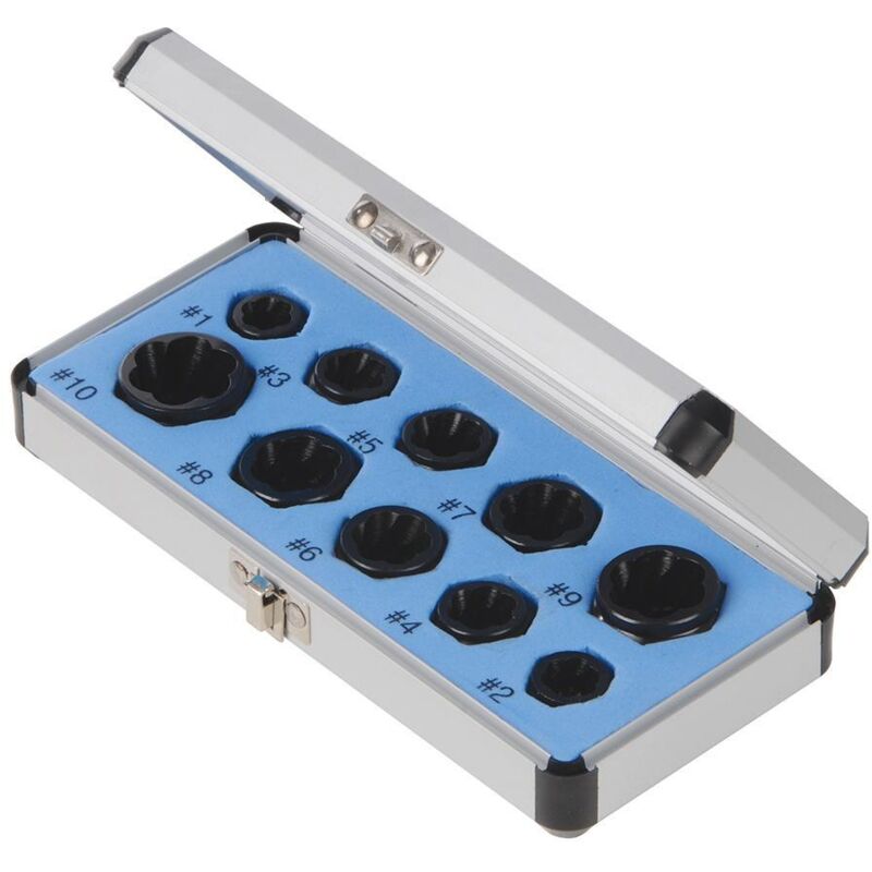Silverline - coffret de 10 extracteurs de boulons 10 pcs 467893