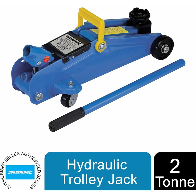 Silverline Trolley Jack Hydraulic 2000kg 2 Tonne For Cars 633935