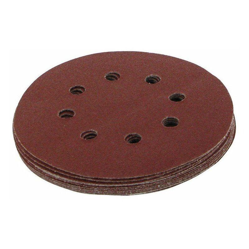 Silverline - Hook & Loop Discs Punched 125mm 10pk 125mm 80 Grit 633955