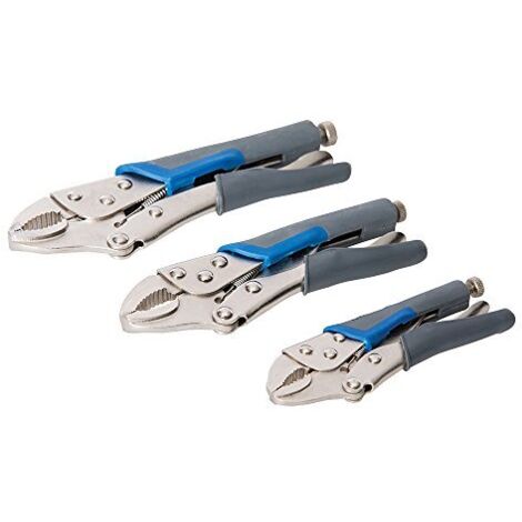 Silverline 675268, Pinze autobloccanti, manici morbidi, 3 pz.