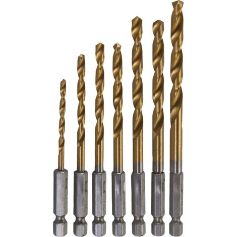 Silverline 819714 Hex Shank Drill Bit Set 7-Piece 3-6.5mm