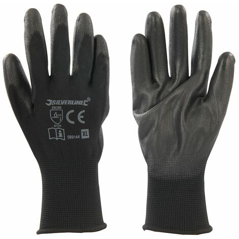 Silverline Black Palm Gloves - XL10