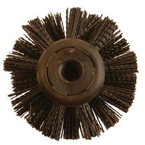 Silverline – Brosse à suie 100 mm – Pour jeux de cannes de ramonage – Nettoyage conduits cheminée – Tirage optimal
