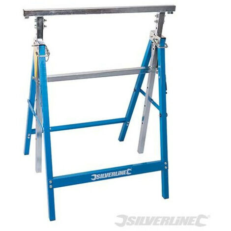 Silverline - Caballete de acero resistente con altura ajustable Carga 150 Kg - 226168