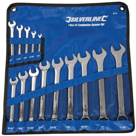SILVERLINE Clés mixtes, 14 pcs 1/4" - 1-1/4"