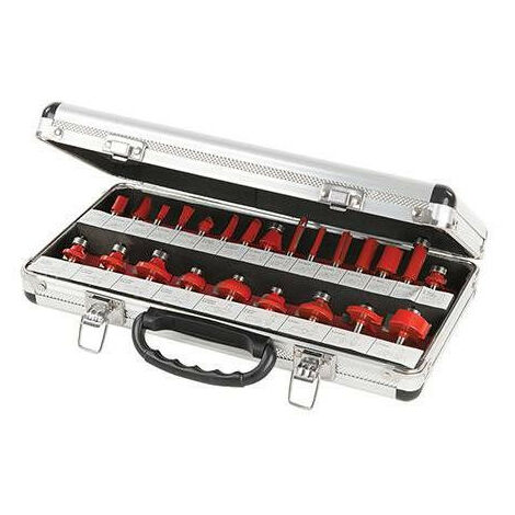 Silverline 656577 Jeu de fraises /à d/éfoncer 1//4 TCT 24 pi/èces