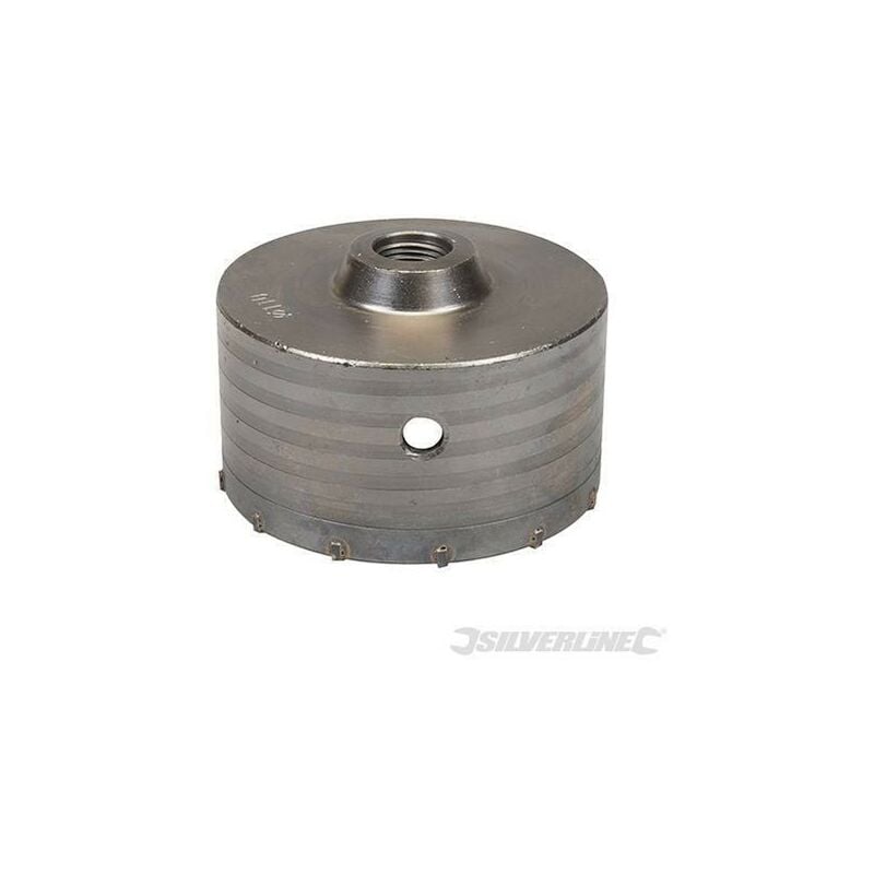 Fresa carotatrice a tazza per muri in tct e acciaio robusto Silverline 595769-80 mm