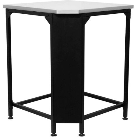 Silverline COZZE table d angle acier noir 70,5x70,5 cm