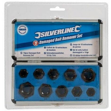 Silverline Damaged Bolt Remover Set 10pce 10pce 467893