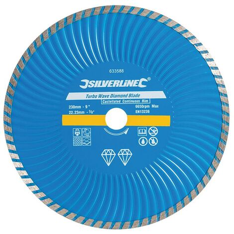 Silverline - Lame diamantée Turbo Wave à tronçonner 300 x 20 mm - 675104