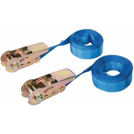 Silverline Endless Ratchet Tie-Down Strap 2pk - 5m x 25mm - Rated 500kg Capacity 1000kg